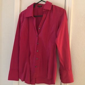 Essential stretch, button down blouse